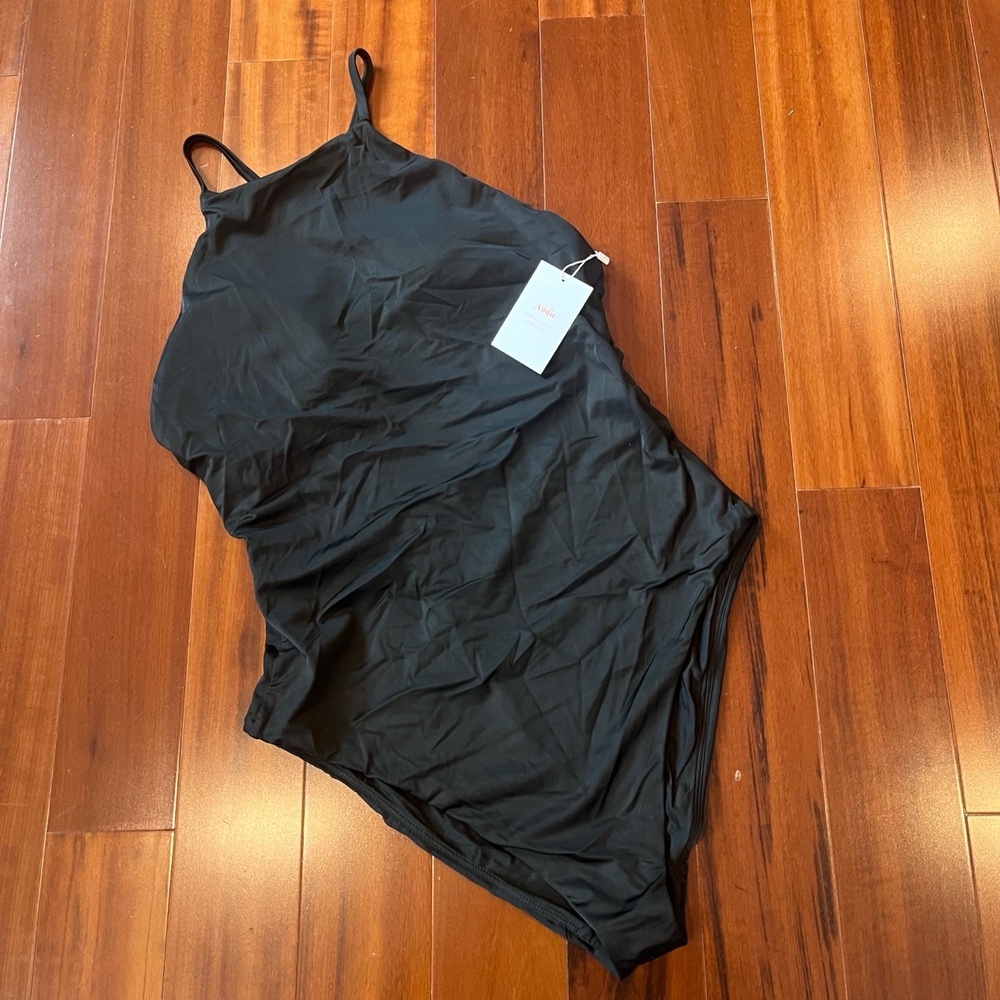 New NWT Andie The‎ Asbury Swimsuit Black One-Piece Swim Size Large